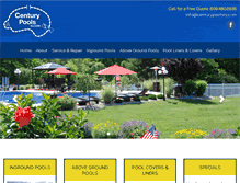 Tablet Screenshot of centurypoolsnj.com